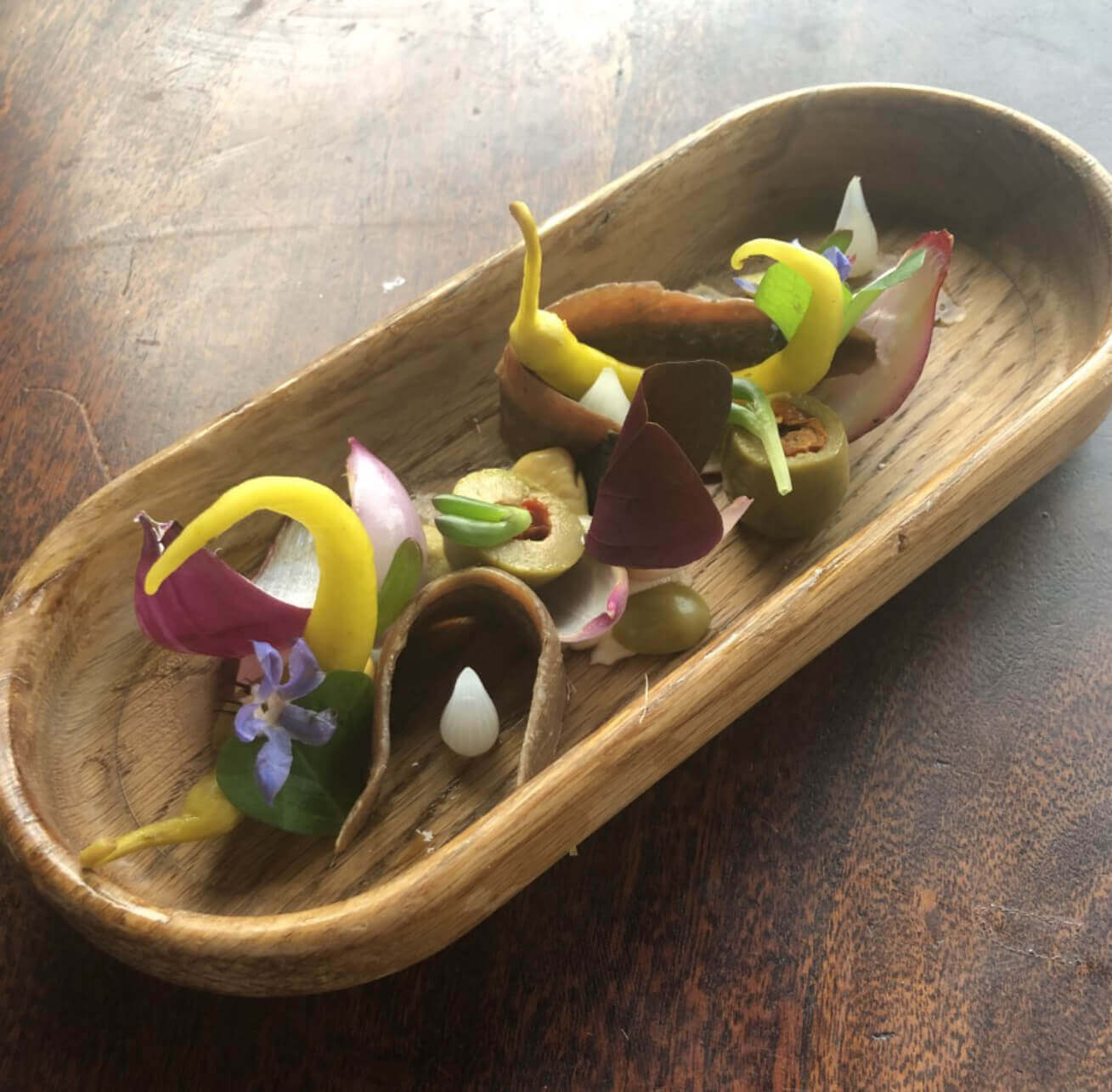 Receta de Gilda con anchoa voladora y aceituna manzanilla